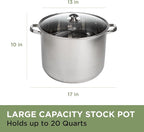 Ecolution Stainless Steel Stock Pot, Encapsulated Induction Ready Cooking Pot - Image 4