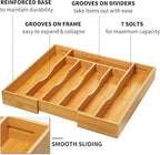 Expandable Bamboo Kitchen Drawer Organizer - Image 3