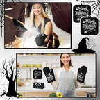 Fanfanwin 10 Pcs Halloween Kitchen Decor Set Witch Kitchen Towels and Rugs Pot - Image 5