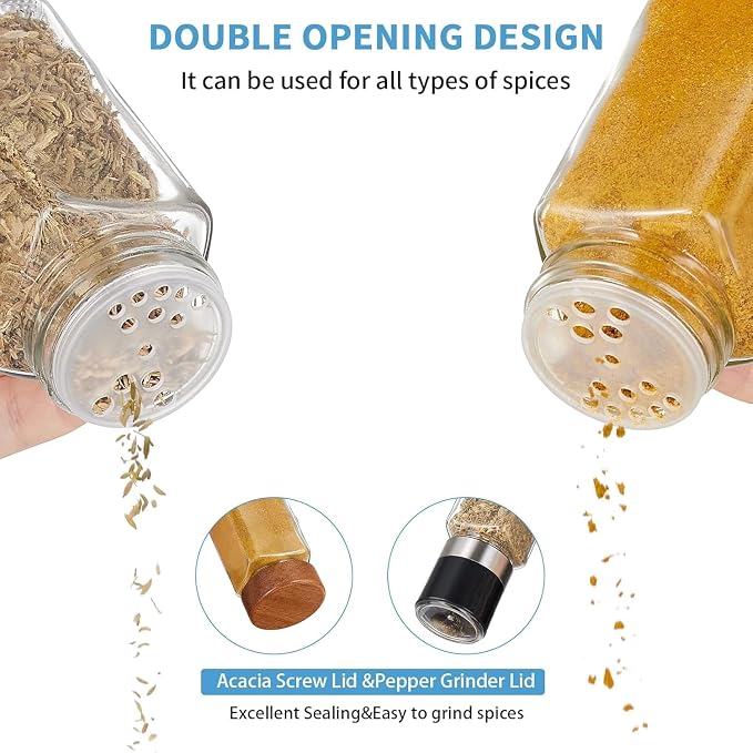 Yangbaga 24Pcs Glass Spice Jars - Image 4