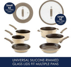 Rachael Ray Cook + Create Nonstick Cookware Pots and Pans Set, Includes Baking - Image 3