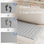Large Stone Bath Mat 31.5 x 19.7in, Quick Dry Stone Drying Mats - Image 4
