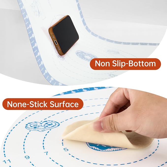 Silicone Baking Mat With 10 Recipes, Silicone Macaron Baking Sheet - Image 8