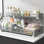 1 Pack 20.47IN Depth Under Sink Storage Organizer, Large 2-Tier Elegant Mesh - Image 7
