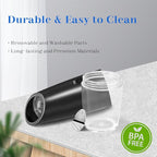 UNNEES Rechargeable Electric Salt and Pepper Grinder Set, Gravity Activated - Image 6