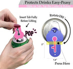 Soda Can Tab Opener Mini Soda Can Cover Easy Tab Opener and Drink Protector - Image 2