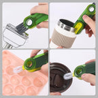 3 in 1 Cup Lid Gap Cleaning Brush Set, Mutipurpose Tiny Silicone Cup Holder - Image 3