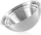 Stainless Steel Mixing Bowls 3 Packs Nesting Baking Supplies Small Thicker by Unknown