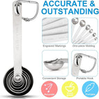 Upgrade 9 PCS Stainless Steel Measuring Spoons Set, Small Tablespoon, Set 8 - Image 3