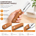 Peelers For Kitchen, with Wooden Handle and Bottle Opener, For Vegetables or - Image 4