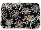 Halloween Dish Drying Mat 18x24 Inch Black Orange Golden Spider Webs Drying Mat by DAFENA