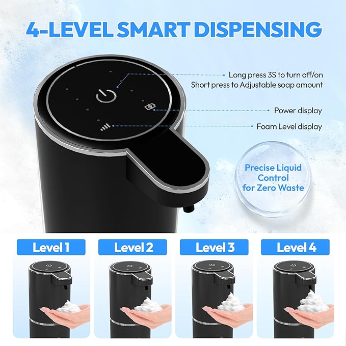 2 Pack Automatic Foaming Soap Dispenser, Touchless Foam Soap Dispenser - Image 2