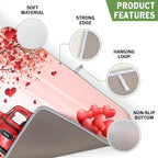 Valentine's Love Truck Dish Drying Mat, Valentine Red Gnomes Dish Drying Mat - Image 3