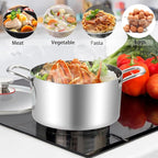TeamFar 8 Quart Stock Pot, Stainless Steel Tri-ply Stockpot Pasta Cooking Pot - Image 6