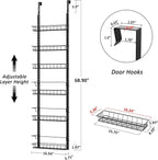 Churboro Over the Door Pantry Organizer Rack - Image 2