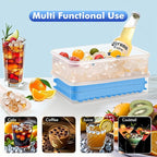 2 Pack Ice Cube Tray with Lid and Bin, Round Ice Cube Trays - Image 7