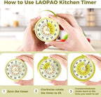 Kitchen Timer, Kitchen Countdown Cooking Reminder No Battery Required Magnetic - Image 2