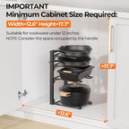 MUDEELA 2 Pack Pots and Pans Organizer under Cabinet, 4-Tier Heavy Duty Pan - Image 2