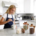 Suclain 3 Pcs Glass Coffee Container - Image 4