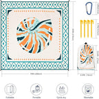 HIHOHO Beach Blanket Waterproof Sandproof Extra Large Beach Mat 79" X - Image 2