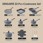 SENSARTE Nonstick Granite Cookware Set, PFOA & PFOS Free, Healthy Non Stick - Image 2