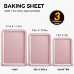 HONGBAKE Baking Sheet Pan Set, Cookie Sheet - Image 3