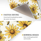 Spring Summer Dish Drying Mat of Kitchen Counter 18×24 Inch Floral Drainer Pad - Image 3