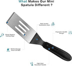 Small Spatula Professional Mini Serving Spatula, 4 Pieces Stainless Steel Metal - Image 3