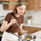 VALESKA 6PCS Stainless Steel Cooking Utensils Set, 18/10 Metal Kitchen Utensils - Image 8
