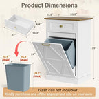 YESHOMY Tilt Out Trash Cabinet, 10 Gallon Hidden Wooden Bin Cabinets, Laundry - Image 2