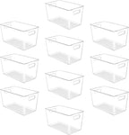 YIHONG 10 Pack Clear Pantry Organizer Bins, Plastic Containers by YIHONG