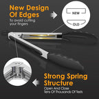 HOTEC Premium Stainless Steel Locking Kitchen Tongs - Image 4