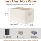 StorageWorks Fabric Closet Organizers and Storage Bin, Foldable Shelf Baskets - Image 5