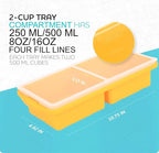 Silicone Freezer Tray With Lid-Soup Freezer Container molds-Large Ice Cube Tray - Image 7