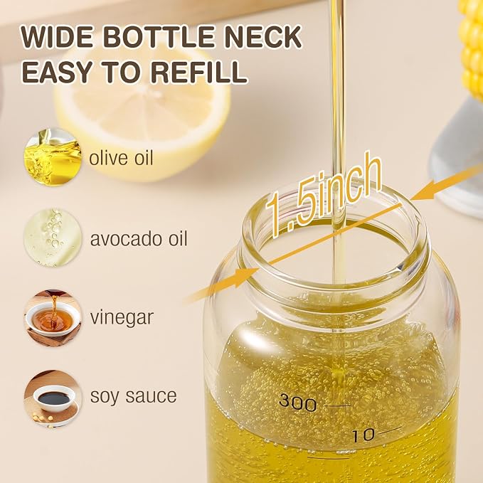 Vucchini Large Olive Oil Dispenser Bottle Kitchen Cooking Oil Dispenser Auto - Image 6