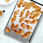 Commercial Quality Baking Sheet Pan Set, Natural Stainless Steel Cookie Sheet - Image 4