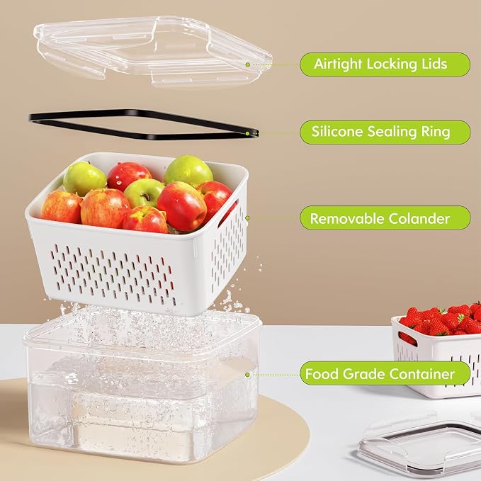 HOMETALL 8 Pack Fruit Storage Containers - Image 6
