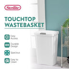 Sterilite 13 Gallon TouchTop Wastebasket Trash Can Garbage Recycle Bin - Image 2