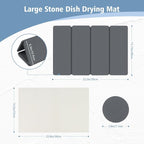Large Stone Drying Mats for Kitchen Counter, Quick Dry Stone Dish Drying Mat - Image 2