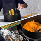 P&P CHEF 5Qt Dutch Oven Pot for Bread Baking, 2 In 1 Round Cast Iron Dutch Oven - Image 7