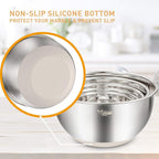 Wildone Mixing Bowls with Airtight Lids Set, with Grater Attachments & Non-Slip - Image 5