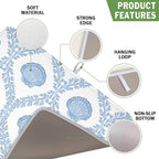 Summer Sea Shell Drying Mat 18x16 Inch, Light Blue Drying Mat - Image 3