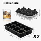 Samuelworld Premium Ice Tray Combo, Large Ice Sphere Maker & New Upgraded Ice - Image 2