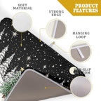 Winter Snowman Dish Drying Mat 24 X 18 in Black Microfiber Dish Pad Absorbent - Image 4