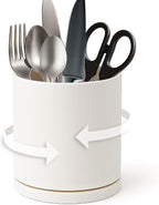 D'vine Dev 360° Rotating Utensil Holder – 5" Kitchen Utensil Crock by DvineDevPlanterPotsandStand