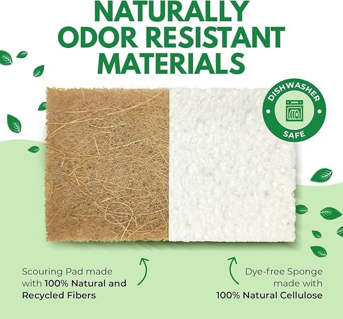10 Pack Biodegradable Natural Kitchen Sponge - Image 4