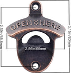 30 PCS Retro Bottle Cap Opener Wall Mounted Stainless, Antique Copper Screw in - Image 6