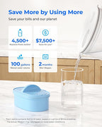 Waterdrop PT-72C-A Glass Alkaline Water Filter Pitcher, Eco-Friendly, Enhances - Image 6
