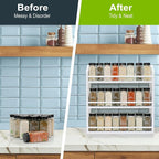 3 Tier Bamboo Spice Rack, Spice Rack Organizer, Seasoning Jars Rack Shelf Spice - Image 4