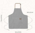 2 Pack Cooking Aprons Adjustable Bib Apron - Image 4